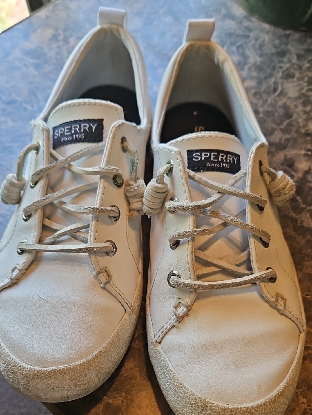 Sperry Cream Lace-Up Boat Sneakers